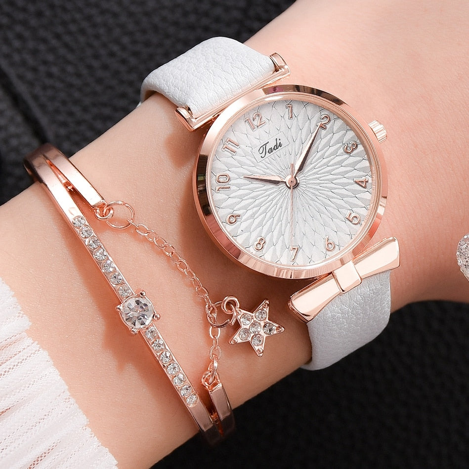 Relógio Feminino Luxury + Bracelete (Conjunto) – LIDER EM VENDAS
